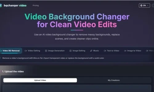 AI Video Background Changer - Remove or replace video backgrounds directly in the browser for demos, tutorials, and social media clips.