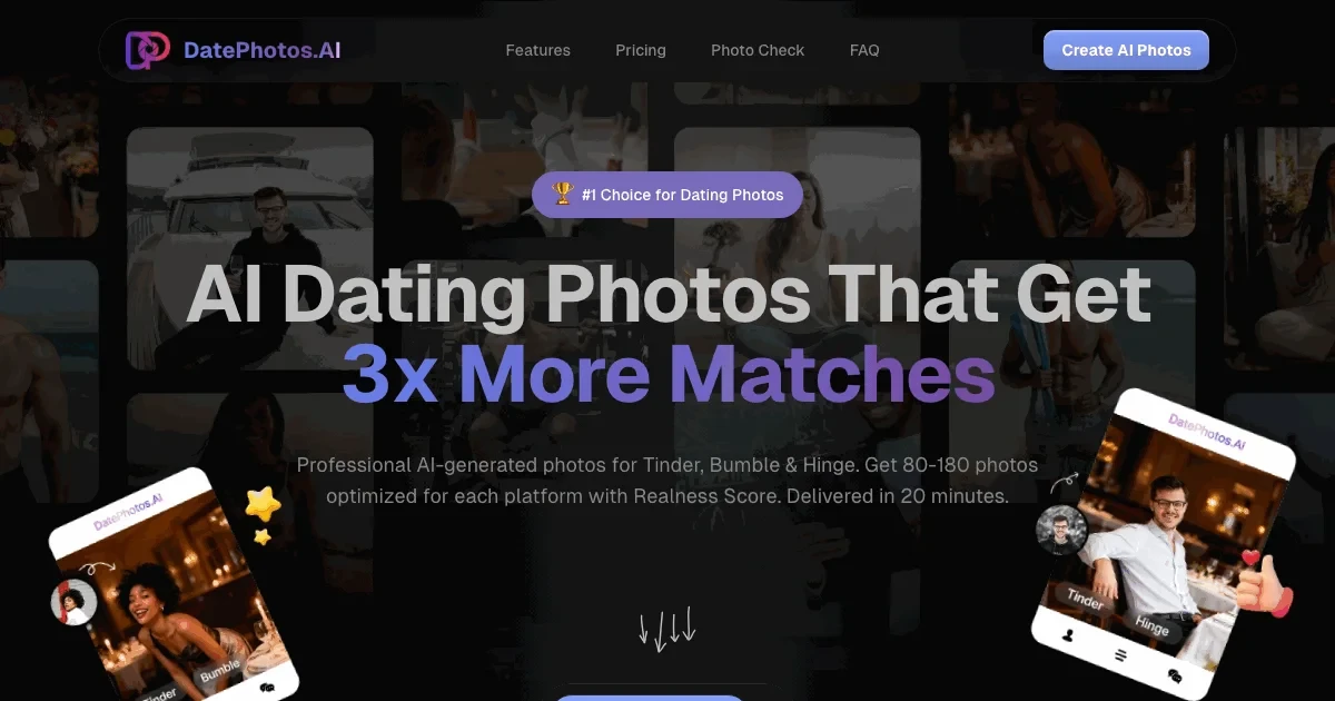 DatePhotos.AI - AI-powered date photo generator — transform your selfies into stunning couple photos with advanced image synthesis.