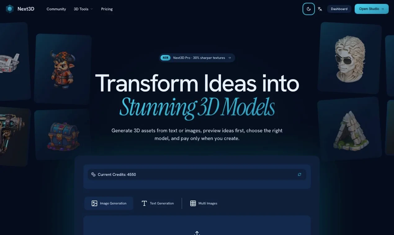 Next3D AI 3D Model Generator screenshot