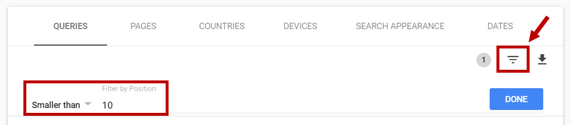 按位置筛选