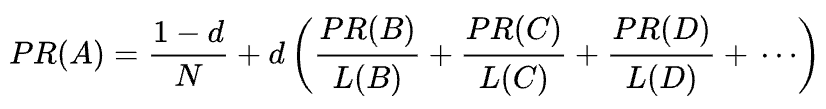 原始PageRank的数学公式