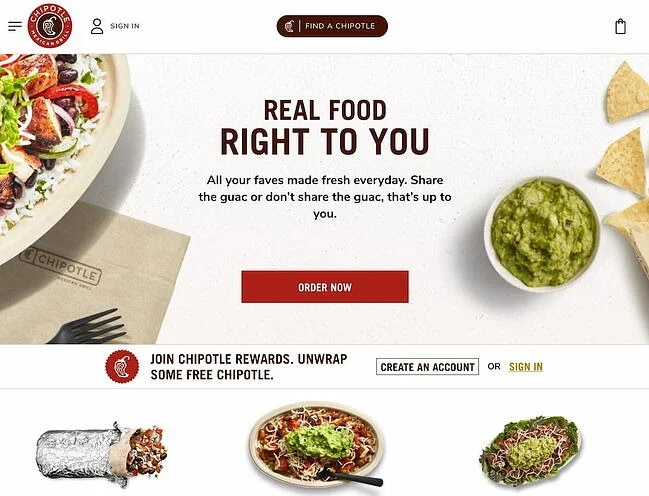 全渠道营销示例：Chipotle"