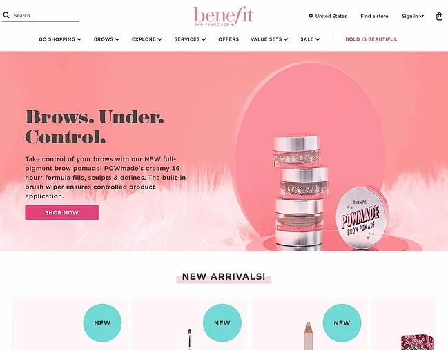 "全渠道营销示例：Benefit Cosmetics