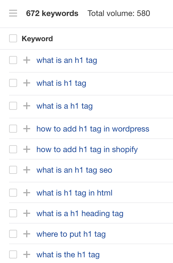 关于 H1 标签的常见问题，来自 Ahrefs 的关键字资源管理器