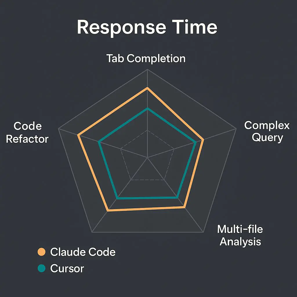 claude code vs cursor radar graph