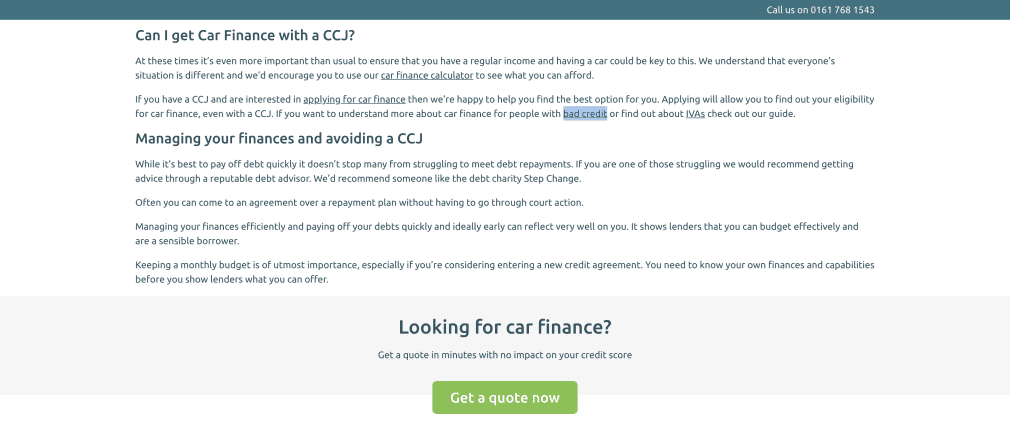 CCJ汽车金融内部链接示例
