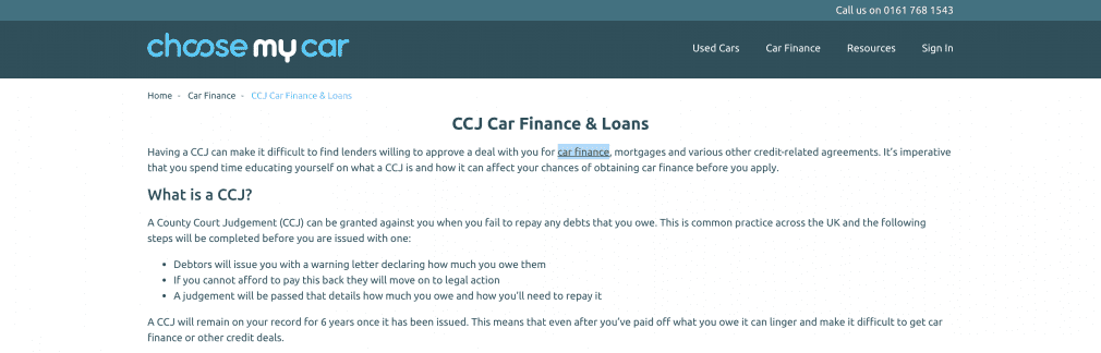 CCJ汽车金融内部链接第二个例子