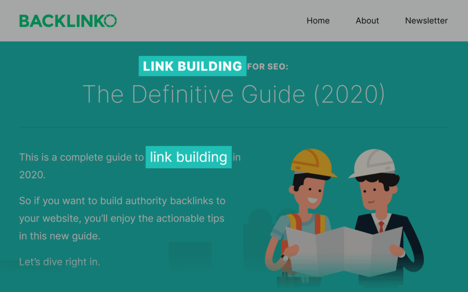 Backlinko 链接建设指南关键字