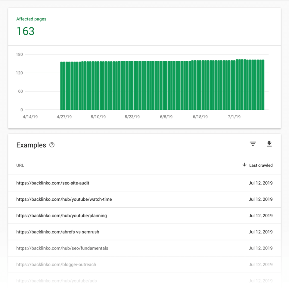 Google Search Console – 覆盖范围
