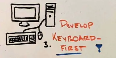Photo of hand drawn computer and keyboard.