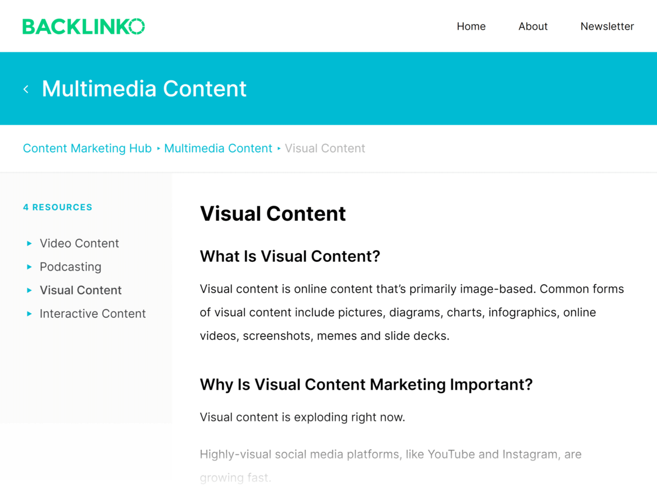 Backlinko – Content Marketing Hub – Visual Content