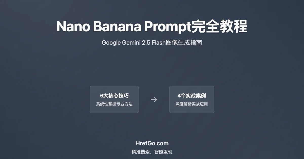 Nano Banana Prompt 提示词教程：Google Gemini 2.5 Flash图像提示词教程