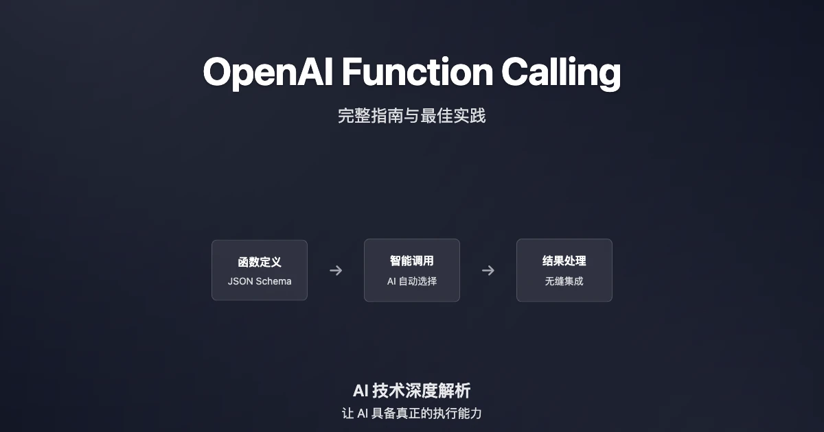 OpenAI Function Calling 完整指南