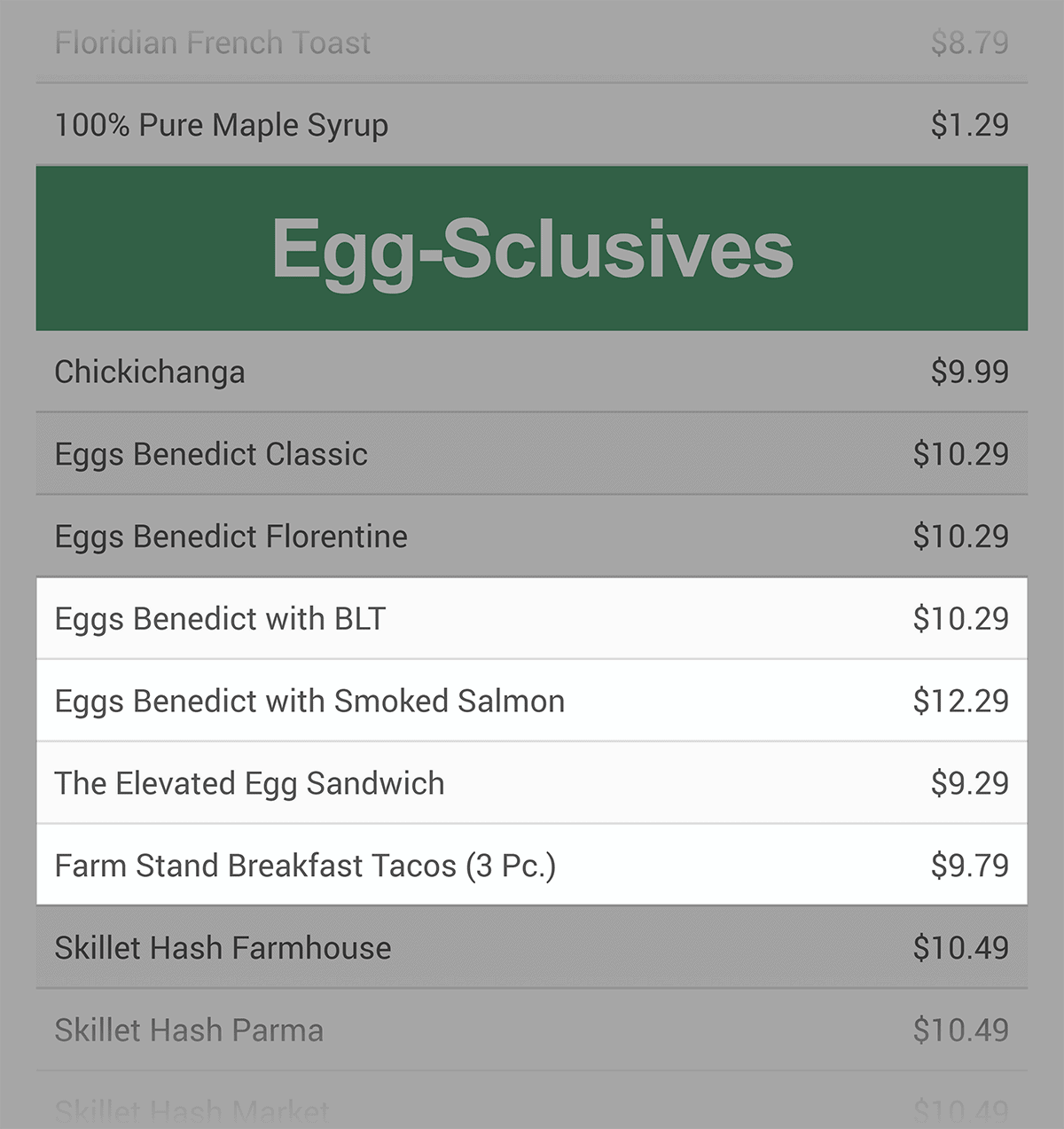 Table snippet source site
